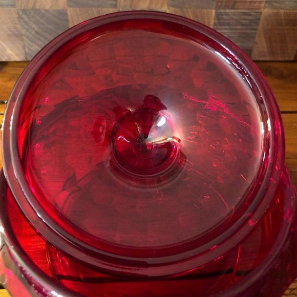 Viking Other Vtg Viking Ruby Red Glass Candy Dish Poshmark